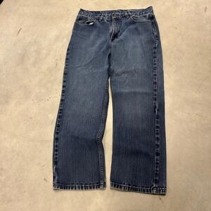 Izod Men’s Relaxed Straight-Leg Jeans - Dark Blue Denim